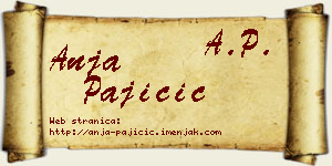 Anja Pajičić vizit kartica